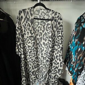 Leopard Print Kimono Cardigan